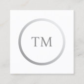 Minimalistisch procureur van het monogram Clean Fa Vierkante Visitekaartje (Voorkant)