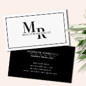 Minimalistisch Professional Elegant Black en White Visitekaartje