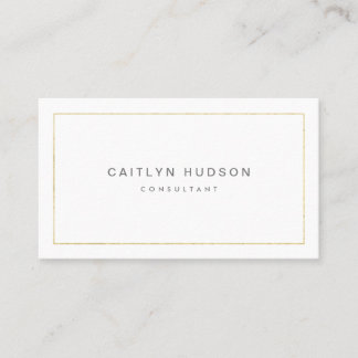 Minimalistisch Professional Elegant Gold en White Visitekaartje