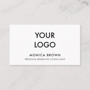 Minimalistisch Professional Modern Logo White Visitekaartje