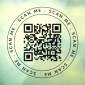 Minimalistisch professioneel bedrijfslogo QR-code Raamsticker (Vel 3)
