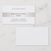 Minimalistisch professioneel elegant design modern visitekaartje (Voorkant / Achterkant)