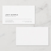 Minimalistisch Professioneel Elegant Modern Wit Visitekaartje (Voorkant / Achterkant)