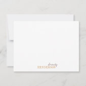 Minimalistisch professioneel gepersonaliseerd kant notitiekaartje (Voorkant)