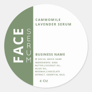 Minimalistisch professioneel haar en skincare prod ronde sticker