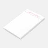 Minimalistisch professioneel lichtroze wit post-it® notes (Schuin)