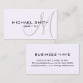 Minimalistisch professioneel magnolia monogram visitekaartje (Voorkant / Achterkant)