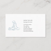 Minimalistisch professioneel massagetherapeutisch visitekaartje (Achterkant)