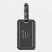 Minimalistisch professioneel modern bagagelabel (Achterkant verticaal)