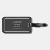 Minimalistisch professioneel modern bagagelabel (Achterkant horizontaal)