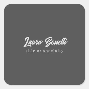 Minimalistisch Professioneel Modern Handgeschreven Vierkante Sticker
