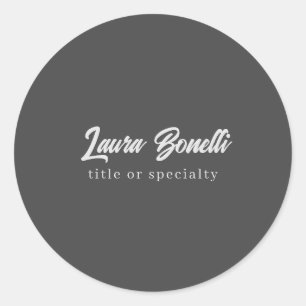 Minimalistisch Professioneel Modern Handwrite Donk Ronde Sticker