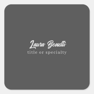 Minimalistisch Professioneel Modern Handwrite Donk Vierkante Sticker