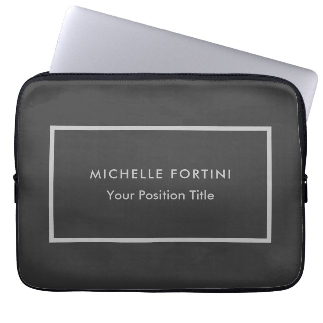Minimalistisch professioneel modern laptop sleeve (Voorkant)