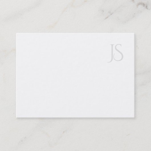 Minimalistisch Professioneel Modern Monogram Eenvo Visitekaartje (Voorkant)