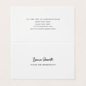 Minimalistisch professioneel modern visitekaartjes (Buitenkant ongevouwen)