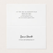 Minimalistisch professioneel modern visitekaartjes (Buitenkant ongevouwen)