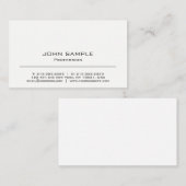 Minimalistisch Professioneel Modern Wit en Grijs Visitekaartje (Voorkant / Achterkant)