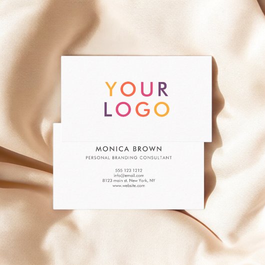 Minimalistisch professioneel modern wit visitekaartje