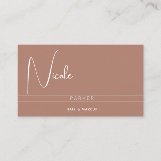 Minimalistisch professioneel monogram Qr-code kane Visitekaartje (Voorkant)