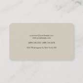 Minimalistisch professioneel platform visitekaartje (Achterkant)