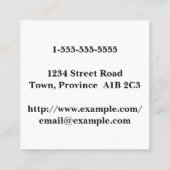 Minimalistisch, , professioneel Visitekaartje (Achterkant)