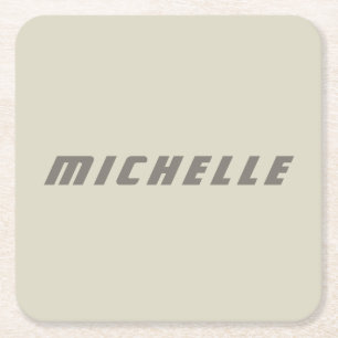 Minimalistisch professionele moderne natuurkunde vierkante kartonnen onderzetter