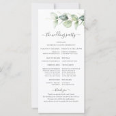 Minimalistisch programma Eucalyptus Greenery Weddi (Achterkant)