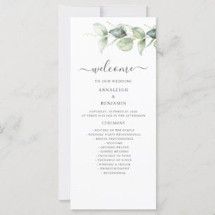 Minimalistisch programma Eucalyptus Greenery Weddi