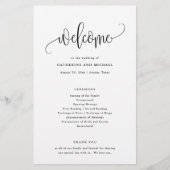 Minimalistisch programma voor calligrafie zwart-wi flyer (Voorkant)