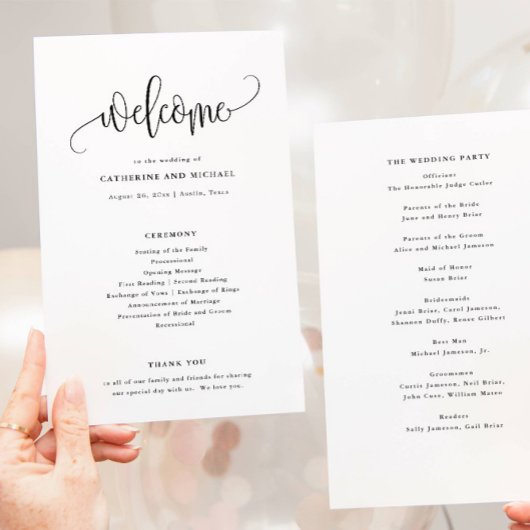 Minimalistisch programma voor calligrafie zwart-wi flyer