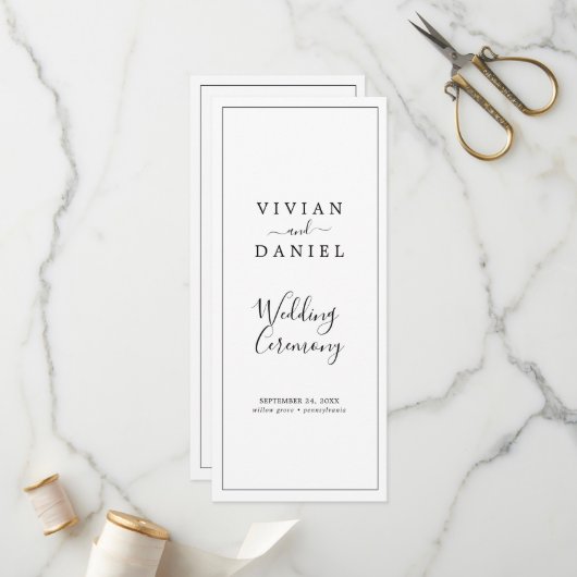 Minimalistisch programma voor korte serviceweddens (Voorkant / Achterkant in situ)