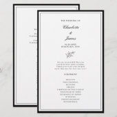 Minimalistisch programma voor Leaf Wedding Ceremon (Voorkant / Achterkant)