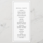 Minimalistisch programma voor Typografie Wedding (Achterkant)