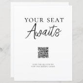 Minimalistisch QR-code zitkaartteken (Voorkant / Achterkant)