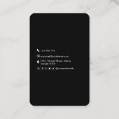 Minimalistisch-QR code zuiver eenvoudig zwart-wit Visitekaartje (Achterkant)