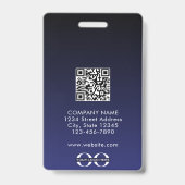 Minimalistisch QR-codenummer voor werknemers Badge (Back)