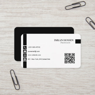 Minimalistisch qr-visitekaartje visitekaartje