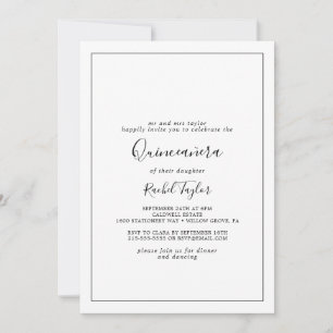 Minimalistisch Quinceañera Kaart