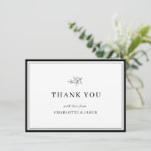 Minimalistisch randafvulblad Hartelijk dank Bedankkaart (Staand voorkant)