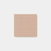 Minimalistisch raster Post-it® notes in aardetinte (Voorkant)