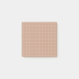 Minimalistisch raster Post-it® notes in aardetinte