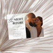 Minimalistisch repetitie diner de avond ervoor kaart