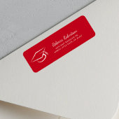 Minimalistisch retouradres voor afstuderen script etiket