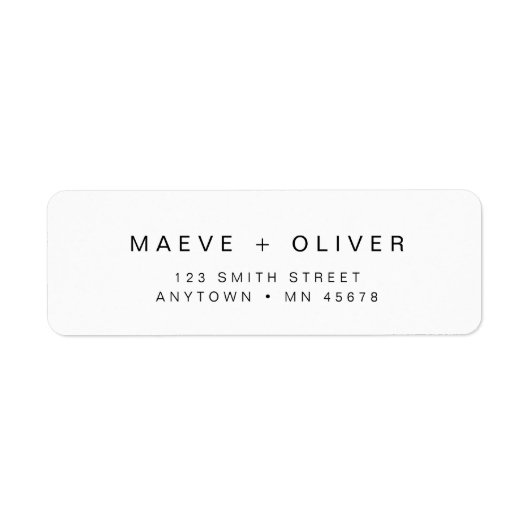 Minimalistisch retouradreslabel modern eenvoudig etiket (Voorkant)