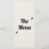 Minimalistisch Retro Bruiloftsmenu Menu (Achterkant)