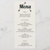 Minimalistisch Retro Bruiloftsmenu Menu (Voorkant)