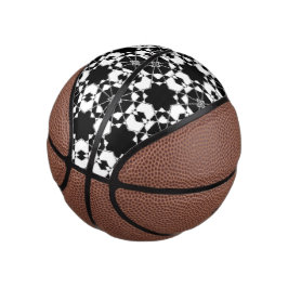 Minimalistisch retro dambordpatroon – Monochroom o Basketbal