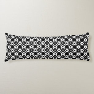 Minimalistisch retro dambordpatroon – monochroom o lichaamskussen