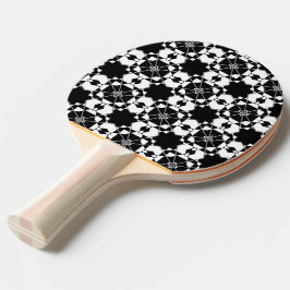 Minimalistisch retro dambordpatroon – Monochroom o Tafeltennisbatje